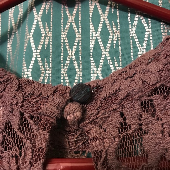 Free People purple lace tunic sz L - Picture 5 of 5